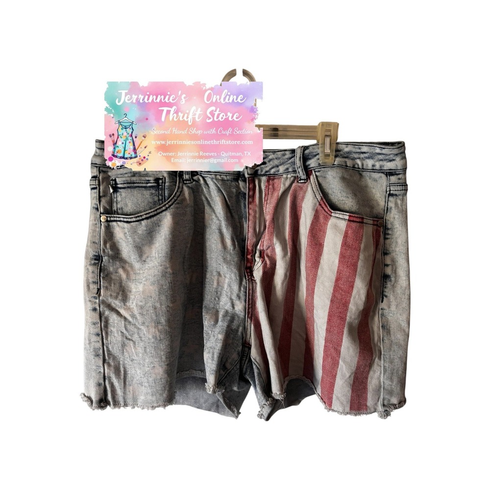 Judy Blue Americana Denim Cutoff Shorts